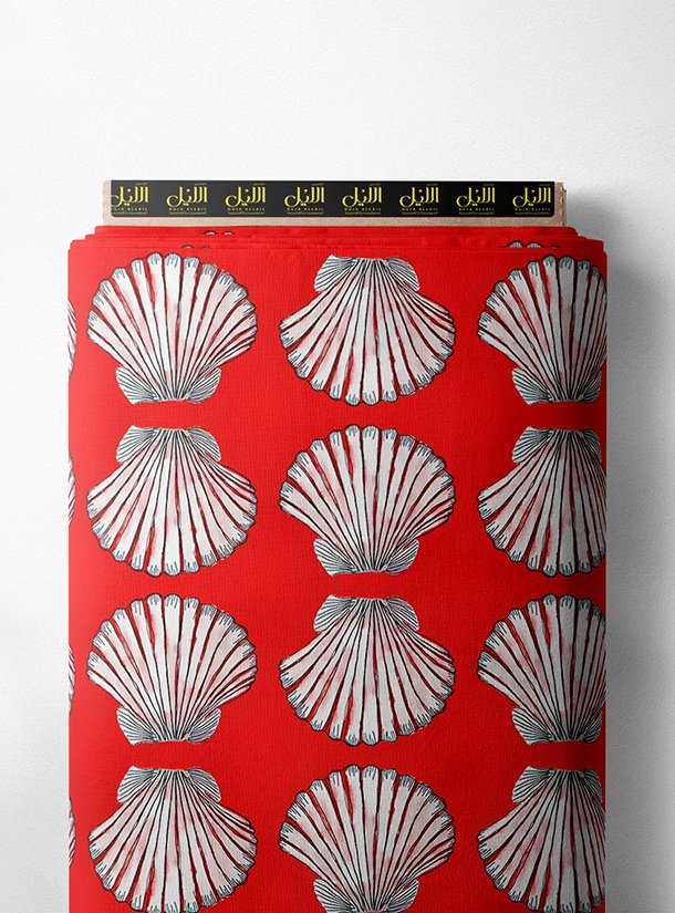 LAI01-2912_1.jpg Shell ocean and sky style with red, white colors - Image 1