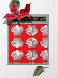 Shell ocean and sky style with red, white colors - Image 6