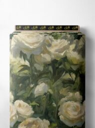 Bloom flower style with white,green colors