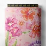 Petal flower style with pink,green colors