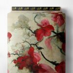 Petal flower style with red,green colors