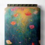 Petal flower style with pink,green colors