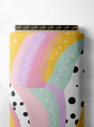 Line abstract style with yellow,pink colors