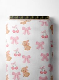 Rabbit animal style with pink,brown colors