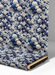 Rose flower style with blue,white colors - Image 4