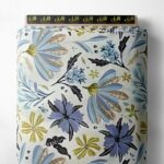 Petal flower style with blue,green colors