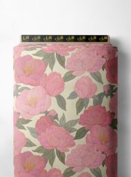 Petal flower style with pink,green colors