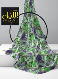 Bloom flower style with green,purple colors - Image 2