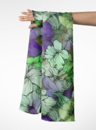 Bloom flower style with green,purple colors - Image 3