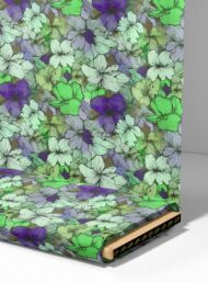 Bloom flower style with green,purple colors - Image 4