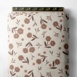 Bloom flower style with brown, white colors