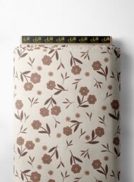 Bloom flower style with brown, white colors