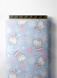 Cat mixed style with pink,blue colors