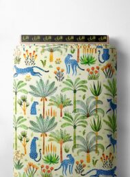 Leopard nature style with green,blue colors