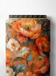 Petal flower style with orange,white colors