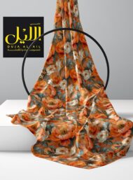 Petal flower style with orange,white colors - Image 2