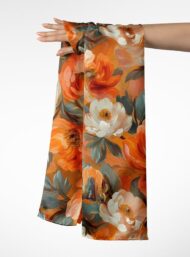 Petal flower style with orange,white colors - Image 3