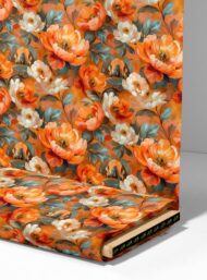 Petal flower style with orange,white colors - Image 4