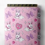 Bunny animal style with pink,white colors