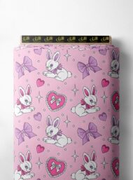 Bunny animal style with pink,white colors