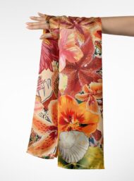 Petal flower style with orange,green colors - Image 3