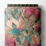 Petal flower style with pink,green colors