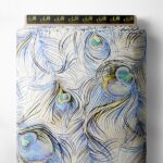 Feather nature style with blue,white colors