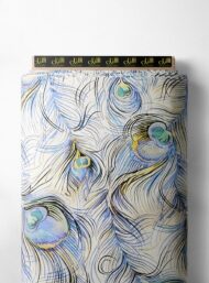 Feather nature style with blue,white colors