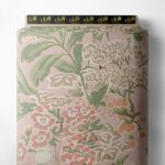 Leaf flower style with pink,green colors