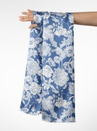 Bloom flower style with blue, white colors - Image 3