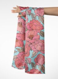 Bloom flower style with pink,green colors - Image 3