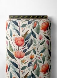 Petal flower style with pink,green colors