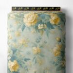 Bloom flower style with yellow,green colors