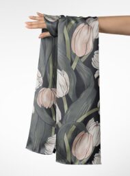 Tulip flower style with green,pink colors - Image 3