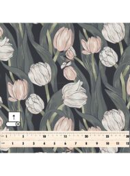 Tulip flower style with green,pink colors - Image 5