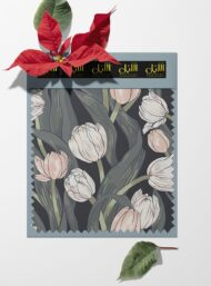 Tulip flower style with green,pink colors - Image 6