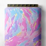 Wave abstract style with pink,blue colors