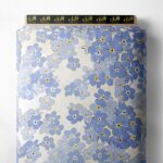 Bloom flower style with blue,white colors