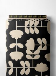 Petal flower style with black, white colors