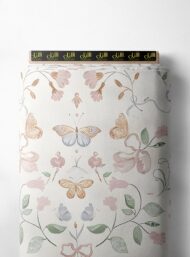 Butterfly flower style with pink,green colors