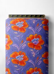 Petal flower style with orange,blue colors