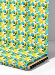 Bloom flower style with blue,yellow colors - Image 4