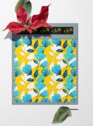 Bloom flower style with blue,yellow colors - Image 6