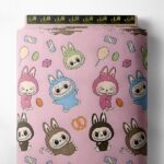 Bunny animal style with pink,brown colors