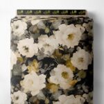 Bloom flower style with black,white colors