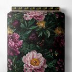 Petal flower style with green,pink colors