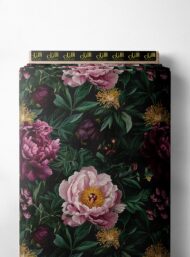 Petal flower style with green,pink colors