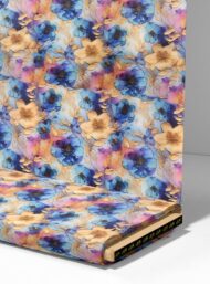 Bloom flower style with blue,yellow colors - Image 4