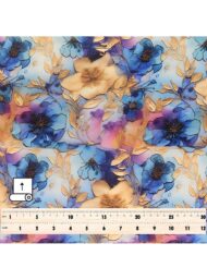 Bloom flower style with blue,yellow colors - Image 5