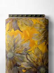 Petal flower style with yellow,brown colors